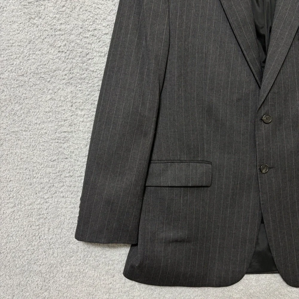 Lauren Ralph Lauren Gray Pinstripe Wool Blazer 43R Business Interview Sport Coat